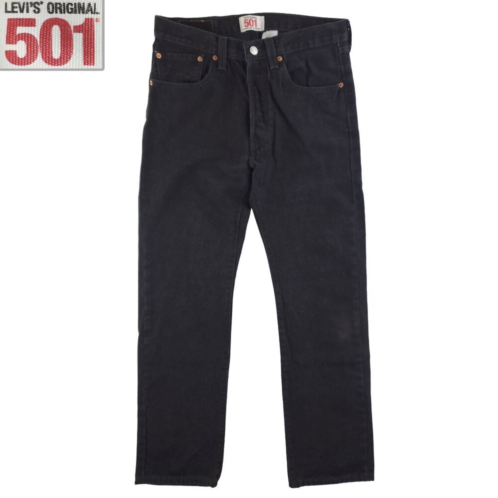 Levi's 501 XX Jeans Button Fly 2000s Black Straight Leg Men's "32x32" Real 32x31